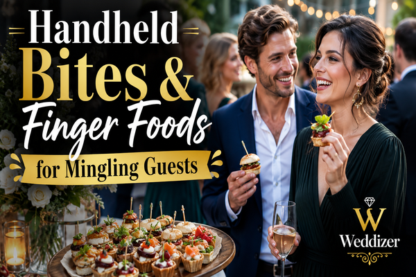 Handheld Bites & Finger Foods for Mingling Guests: The Ultimate Wedding Catering Trend for Stylish Celebrations