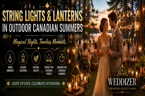 String Lights & Lanterns in Outdoor Canadian Summers: Creating Magical Wedding Nights