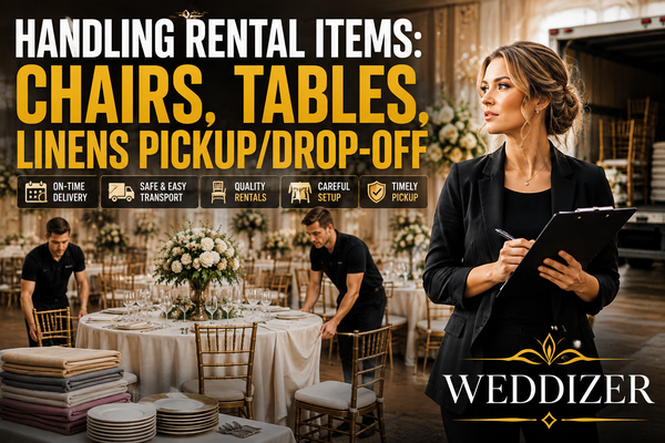 Handling Rental Items: Chairs, Tables, Linens Pickup/Drop-Off