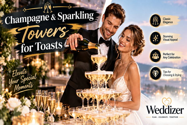 Champagne & Sparkling Towers for Toasts: How to Create a Stunning Wedding Celebration