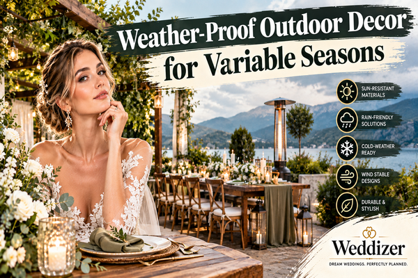 Weather-Proof Outdoor Decor for Variable Seasons: Stylish Wedding Ideas for Every Season