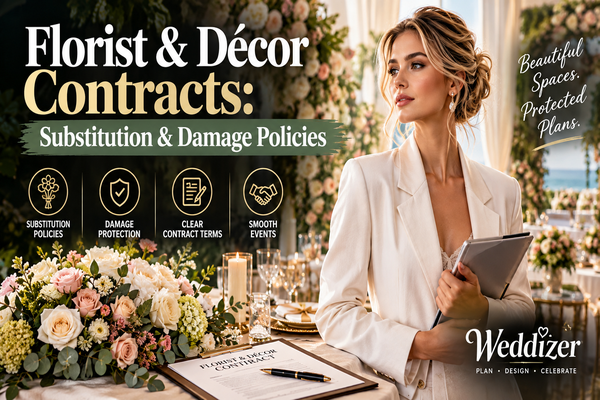 Florist & Décor Contracts: Substitution & Damage Policies Every Couple Should Understand