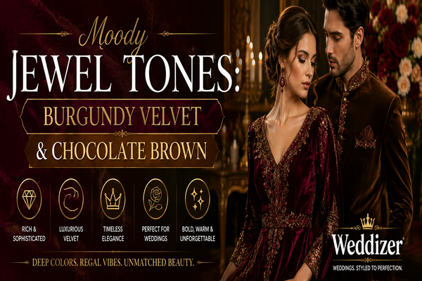 Moody Jewel Tones: Burgundy Velvet & Chocolate Brown Wedding Style Guide