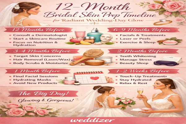 12-Month Bridal Skin Prep Timeline for Radiant Wedding-Day Glow