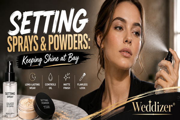 Setting Sprays & Powders: Keeping Shine at Bay for a Flawless Wedding Makeup Look All Day