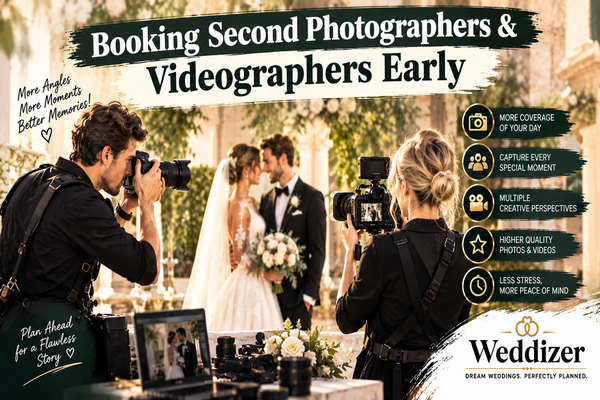 Booking Second Photographers & Videographers Early: A Smart Guide to Capturing Every Wedding Moment