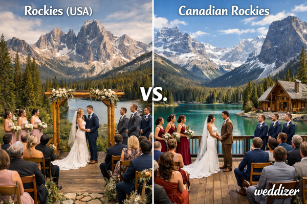 Mountain Lodge Weddings: Rockies (USA) vs. Canadian Rockies
