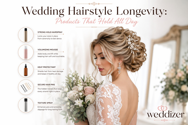 Wedding Hairstyle Longevity: Products That Hold All Day for a Flawless Bridal Look