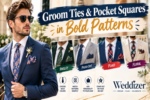 Groom Ties & Pocket Squares in Bold Patterns: A Stylish Wedding Guide