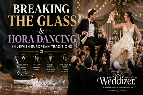 Breaking the Glass & Hora Dancing in Jewish European Wedding Traditions