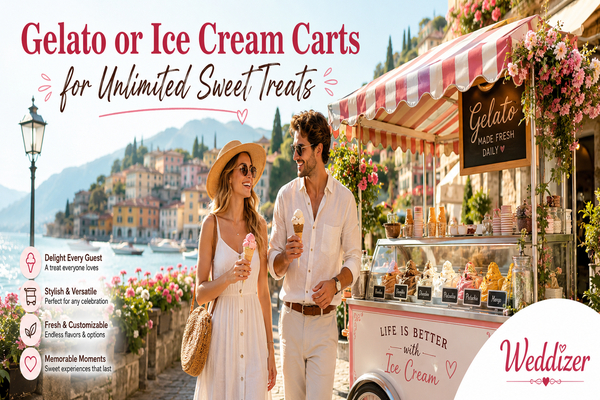 Gelato or Ice Cream Carts for Unlimited Sweet Treats: The Ultimate Wedding Dessert Experience