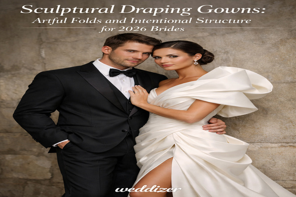 Sculptural Draping Gowns: Artful Folds and Intentional Structure for 2026 Brides