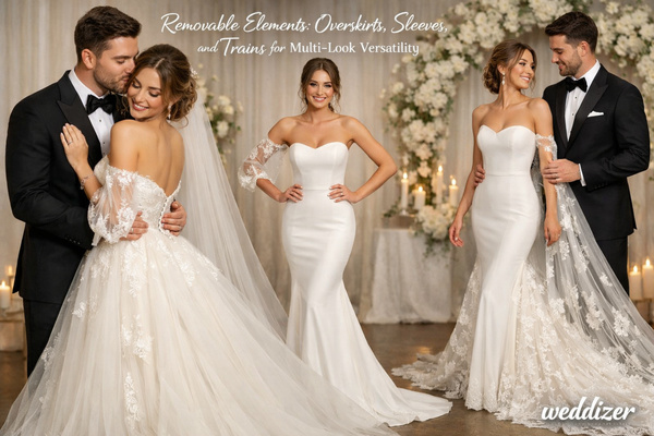 Removable Elements: Overskirts, Sleeves, and Trains for Multi-Look Versatility