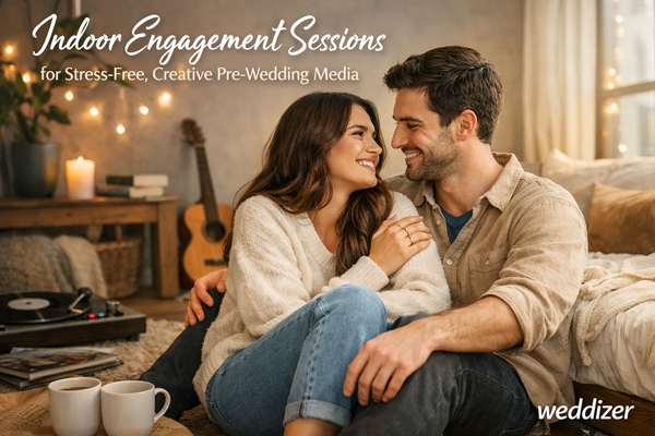 Indoor Engagement Sessions for Stress-Free, Creative Pre-Wedding Media
