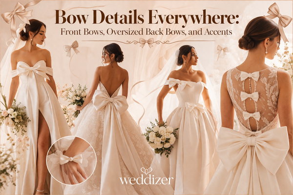 Bow Details Everywhere: Front Bows, Oversized Back Bows, and Bridal Accents Taking Over 2026 Weddings
