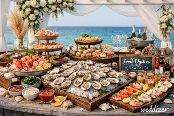 Raw Seafood Bars & Oyster Stations for Coastal Elegance