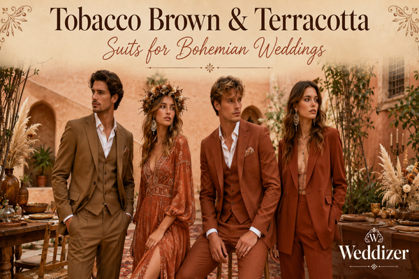 Tobacco Brown & Terracotta Suits for Bohemian Weddings: The Ultimate Trend for Modern Rustic Romance