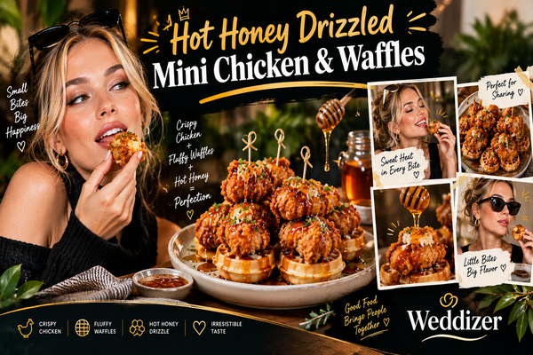 Hot Honey Drizzled Mini Chicken & Waffles: The Ultimate Sweet-and-Spicy Party Appetizer