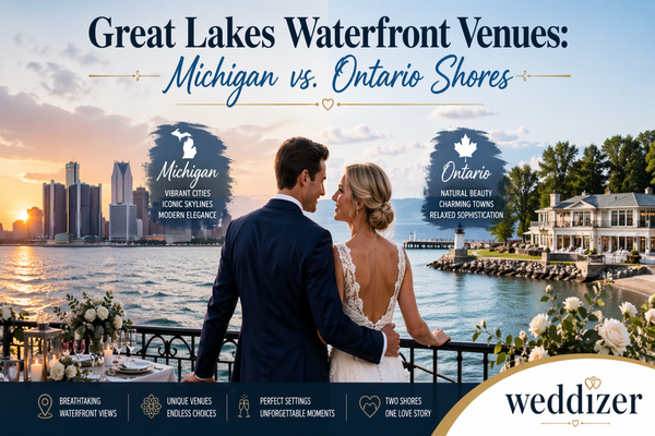 Great Lakes Waterfront Venues: Michigan vs. Ontario Shores for Dream Destination Weddings