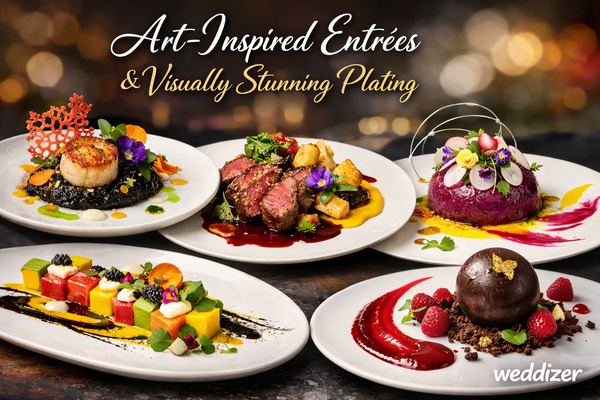 Art-Inspired Entrées & Visually Stunning Plating: Elevate Your Wedding Dining Experience