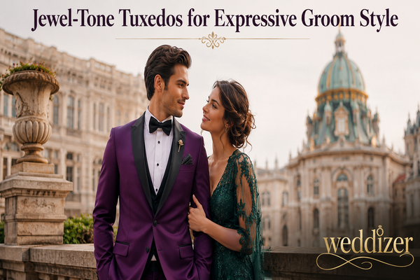Jewel-Tone Tuxedos for Expressive Groom Style: Bold Wedding Fashion Trends for Modern Grooms