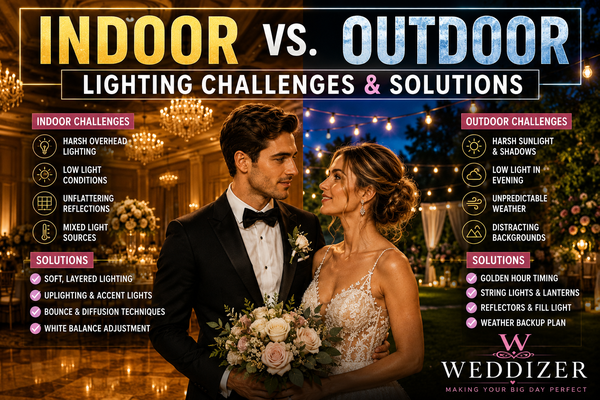 Indoor vs. Outdoor Lighting Challenges & Solutions: A Complete Wedding Lighting Guide