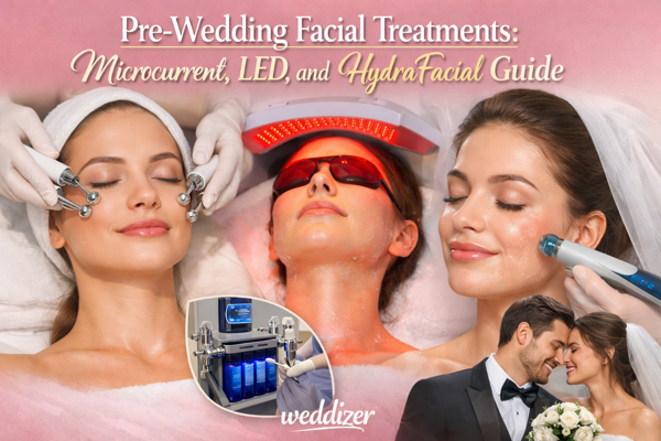 Pre-Wedding Facial Treatments: Microcurrent, LED, and HydraFacial Guide