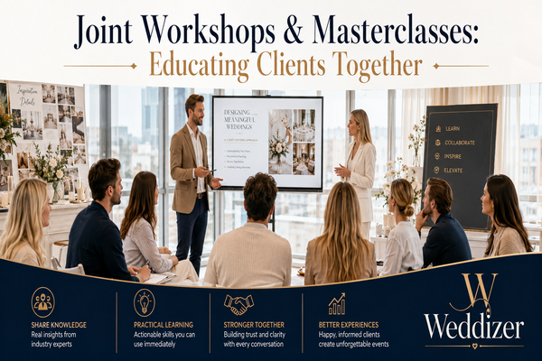 Joint Workshops & Masterclasses: Educating Clients Together for Better Wedding Experiences
