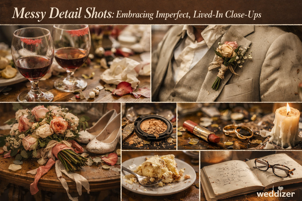 Messy Detail Shots in Wedding Photography: Capturing Imperfect Beauty and Real Emotions