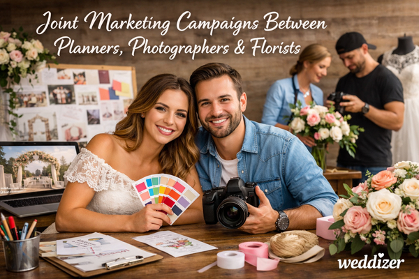 Joint Marketing Campaigns Between Wedding Planners, Photographers & Florists: A Complete Guide to Boost Bookings & Brand Visibility