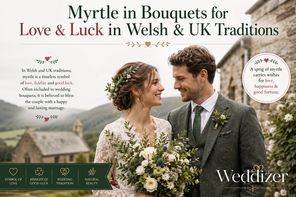 Myrtle in Bouquets for Love & Luck in Welsh & UK Traditions